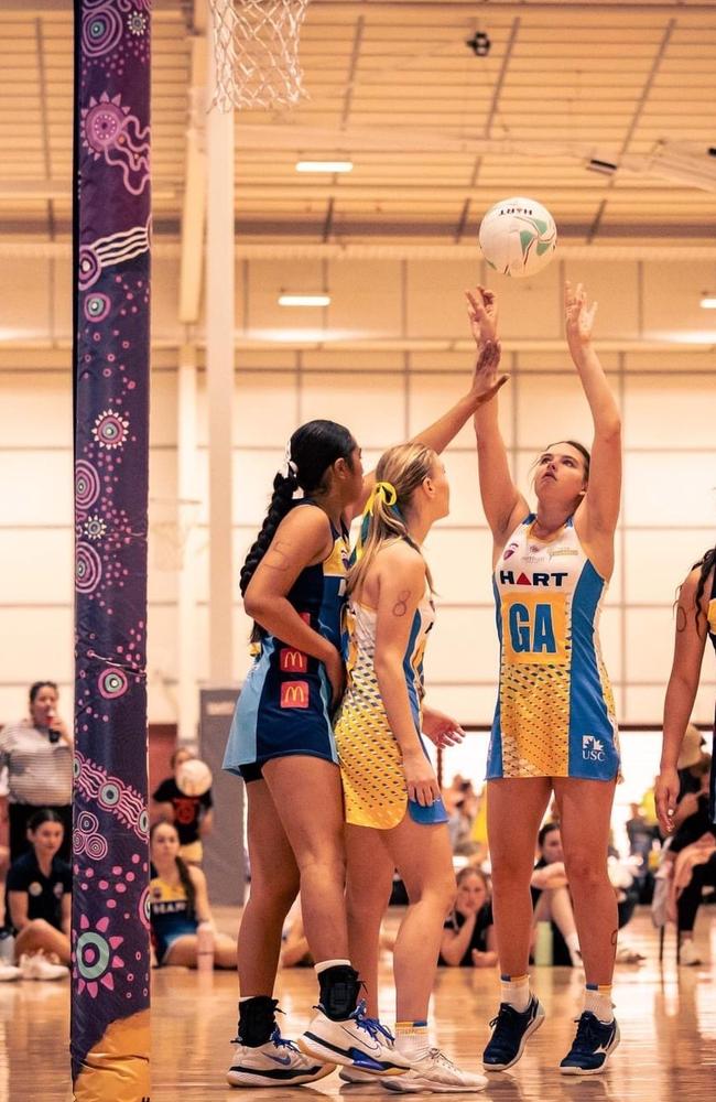 USC Thunder player Kirra Tappenden has been selected in the Netball Queensland U17 squad. Picture: Netball Queensland.