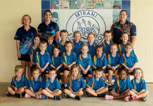 Mirani State School Prep V Teacher Aide: Mrs Fiona Doolan, Mrs Kirsty Shore Teacher: Mrs Rebecca Vella Back Row: Koda Daniel, Ryda Gillis, Sonny Barron, Name withheld, Blake Rosier-Glossop, Dustin Cahill, Rosamund Gabriel Middle Row: Bohdi Rowles, Shelby Pulsford, Kinsley Allen, Amelia Hudson, Hamish Bunton, Leilani Sealey, Lexi Reeves Front Row: Bailey Woodward, Imogen Prince, Jaxon Pulsford, Marley Brookman, Vee-Jay Leeson, Amiah-May Yatta, Harper Borg Picture: Michaela Harlow