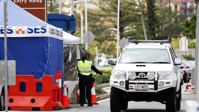 The Queensland and New South Wales border block. Picture: NIGEL HALLETT