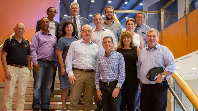 Cairns mayor Bob Manning (left) with other Queensland mayors at the Local Government Association of Queensland annual conference in Cairns in October. Picture: TWITTER