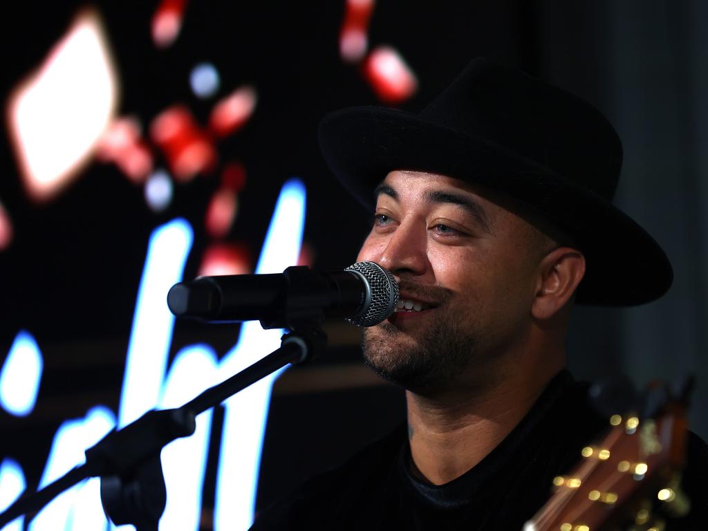 Chris Sebastian performs at the WNBL awards. Photo by Graham Denholm/Getty Images for WNBL