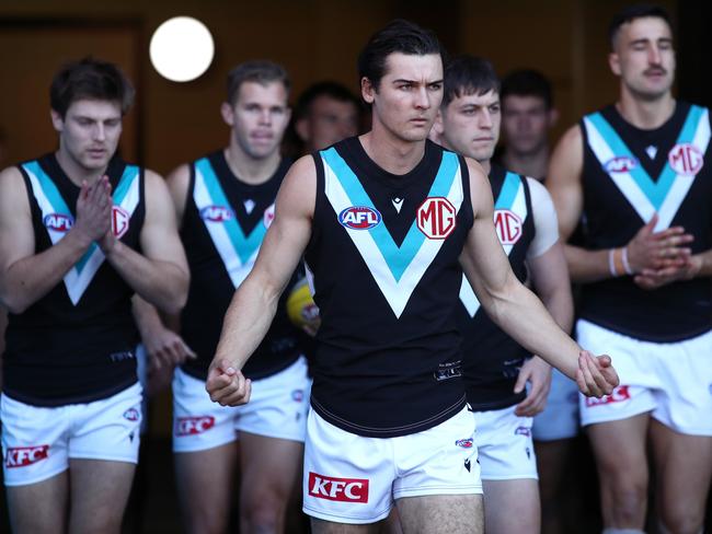 Ken Hinkley had backed Connor Rozee to build on his return from injury. Picture: Jason McCawley/AFL Photos/via Getty Images