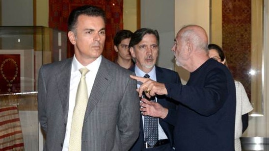 Harry Stamoulis (left) is adding to his collection of Melbourne offices with the purchase of a Collins St tower.