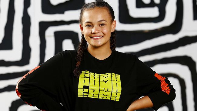 Kiki Masella, 13, has been performing since she was two but her latest foray into acting has seen her receive a Logie nomination. Picture: John Appleyard