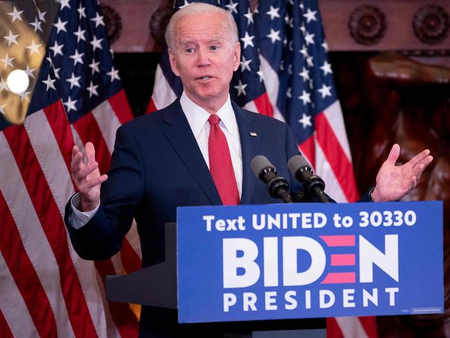 Joe Biden gives the impressions he ‘would be more at home as a second lieutenant than a senior general’. Picture: Jim Watson