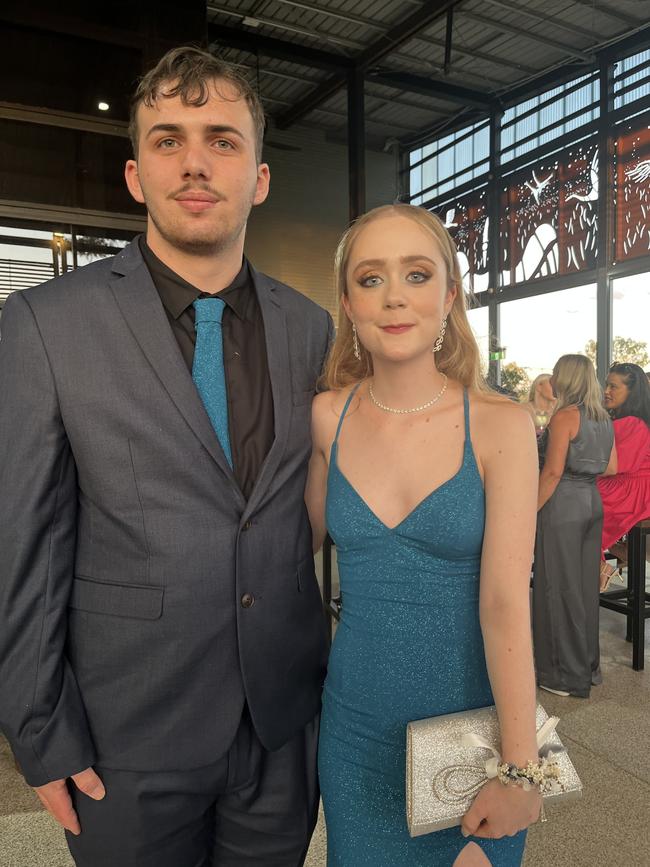 Neo Oellermann and Emily Southey arrived at the Riverside Christian College formal in a helicopter.