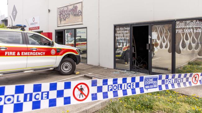 The Brendale crime scene last week. Picture: AAP/Richard Walker