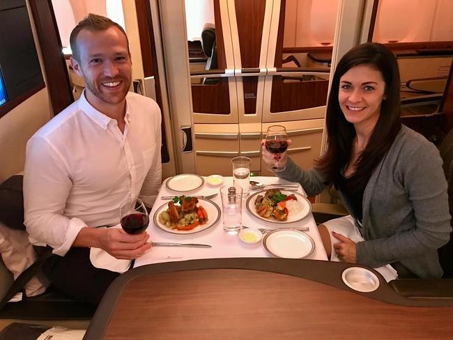 Dining in the skies. Picture: Upgraded Points