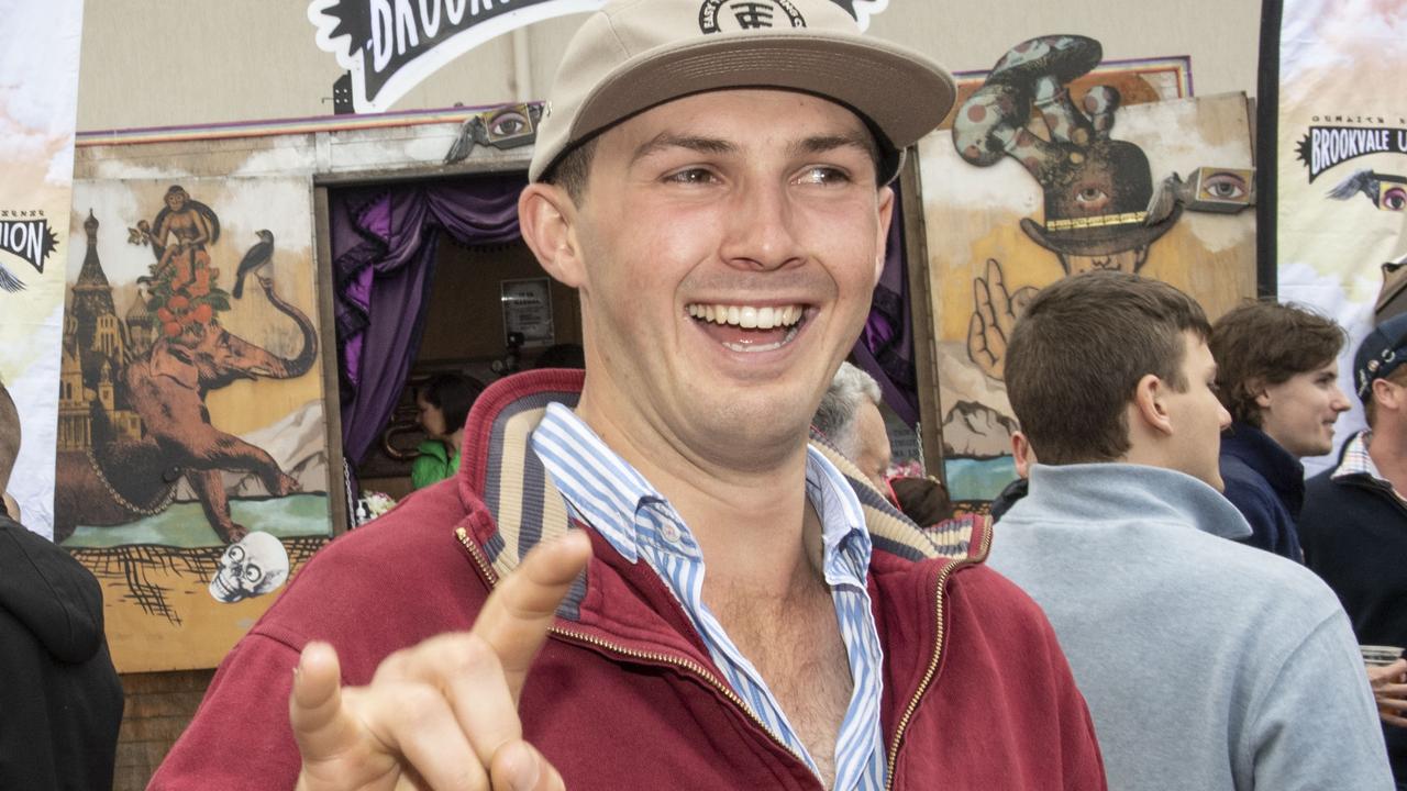 Seb McCracken celebrates his bucks party at Brewoomba craft beer festival, Fitzy's. Saturday, August 13, 2022. Picture: Nev Madsen.