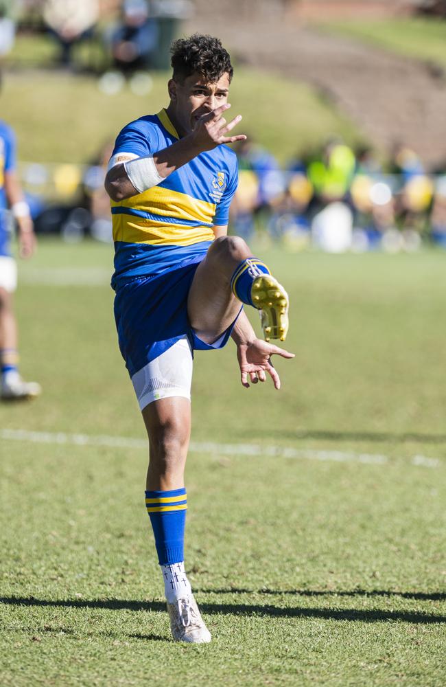 Illy Baravilala of Toowoomba Grammar School 1st XV against Ipswich Grammar School 1st XV in GPS Queensland Rugby round two at TGS Old Boys Oval, Saturday, July 20, 2024. Picture: Kevin Farmer