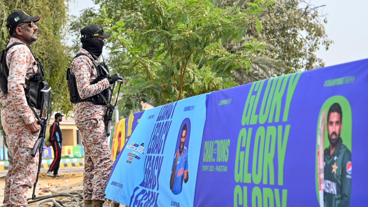 You can’t miss the armed security in Pakistan. Picture: Asif Hassan / AFP