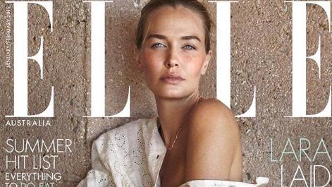 Lara Worthington on the cover of an Elle magazine. Picture: Darren McDonald.