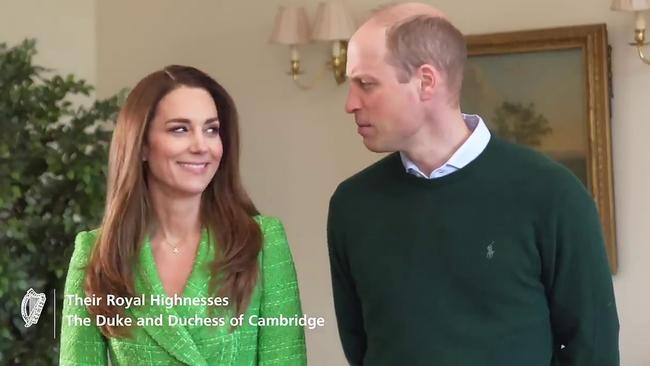 Prince William and Catherine, Duchess of Cambridge wish Ireland a Happy St. Patrick's Day. Picture: The Duke and Duchess of Cambridge