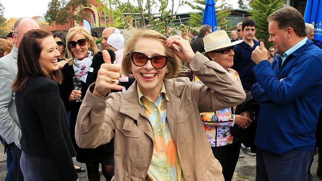 Gai Waterhouse in excited mood at her Flemington stables as she gets another chance to win the Melbourne Cup. Picture: Mark Evans