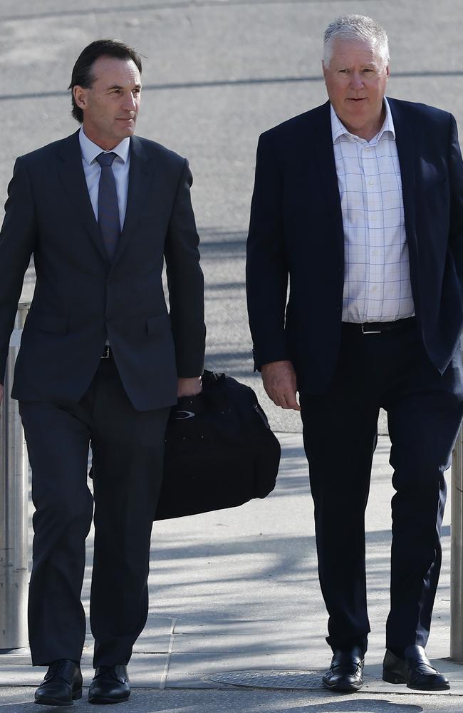 AFL CEO Andrew Dillon and Greg Swann. Picture: Michael Klein