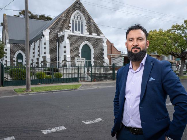 26-08-2024 Ibrahim Alsheredi at the Geelong Mosque where the "Ghusl", the pre-burial room will be knocked down and rebuilt. Picture: Brad Fleet