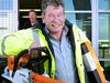 13/05/2015 Arborist Steve Slaughter who runs Steve Slaughter Tree Services loads up on a new chain saw , blower-vac and tools from Adelaide Tools at Mile End taking advantage of the immediate tax deduction for small business purchases of up to $20000 watched by sales manager Andy Haronen. Pic Mark Brake