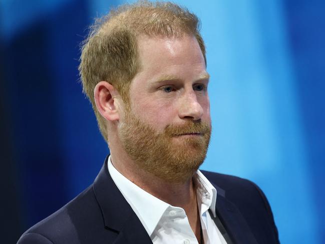 NEW YORK, NEW YORK - DECEMBER 04: Prince Harry, The Duke of Sussex, leaves the stage during the New York Times annual DealBook summit at Jazz at Lincoln Center on December 04, 2024 in New York City. The NYT summit with Ross Sorkin returns with interviews on the main stage including Sam Altman, co-founder and C.E.O. of OpenAI, Jeff Bezos, founder and executive chairman of Amazon and owner of the Washington Post, former U.S. President Bill Clinton and Prince Harry, The Duke of Sussex, among others. The discussions will touch on topics such as business, politics and culture.   Michael M. Santiago/Getty Images/AFP (Photo by Michael M. Santiago / GETTY IMAGES NORTH AMERICA / Getty Images via AFP)