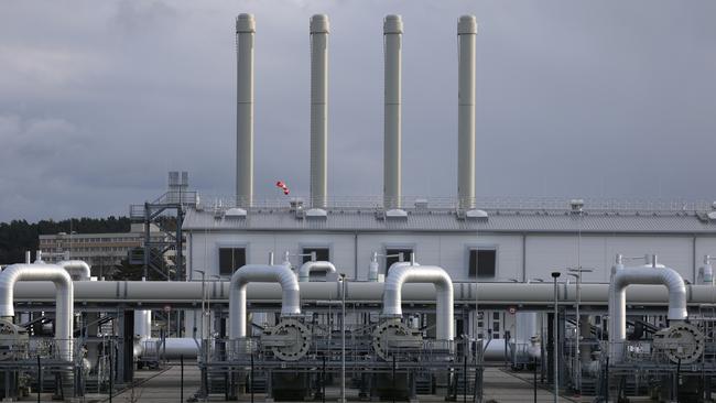 The receiving station of the Nord Stream 2 gas pipeline near Lubmin, Germany. Nord Stream 2, which is owned by Russian energy company Gazprom, was to transport Russian natural gas from Russia to Germany along over 1200km of twin pipeline stretching across the bottom of the Baltic Sea.