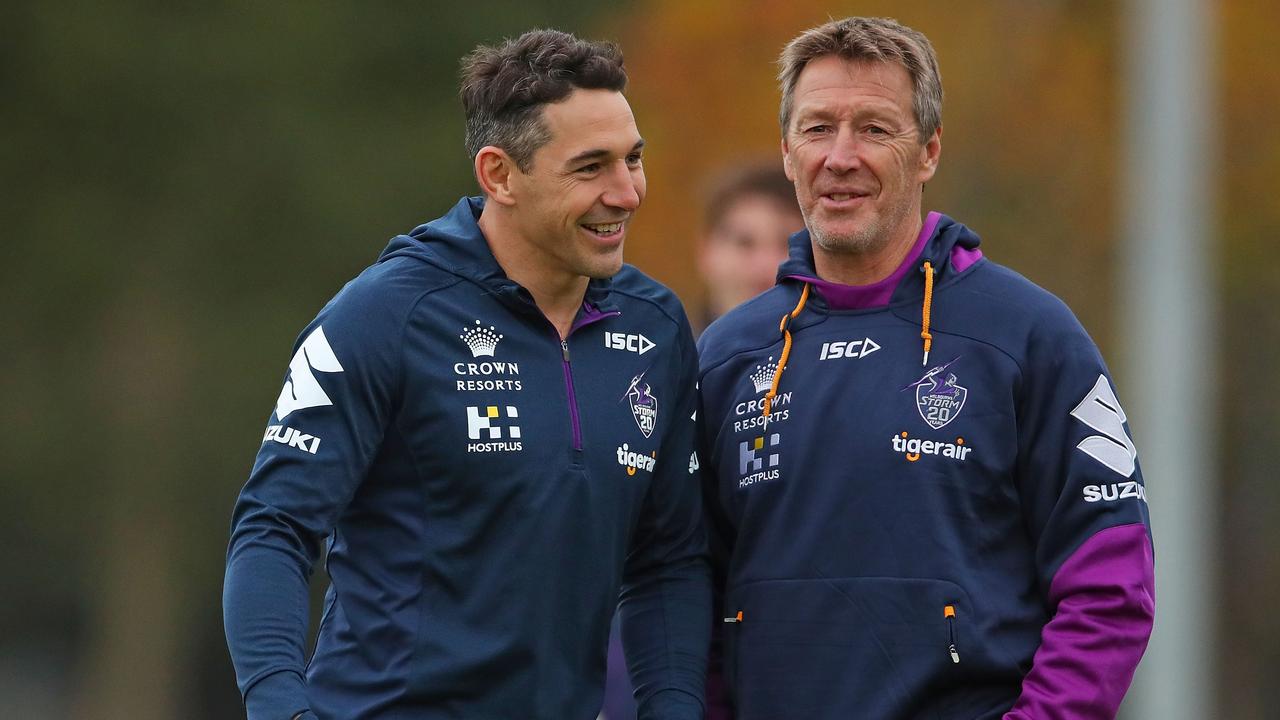 Billy Slater has learnt a lot from Storm coach Craig Bellamy. Picture: Scott Barbour/Getty Images