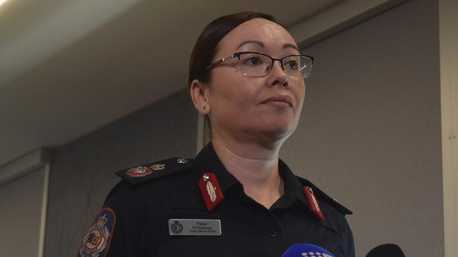 Shenagh Gamble of the Bureau of Meteorology and NT Emergency Service director Fleur O'Connor speak to media about the Territory's 2024 wet and summer season.