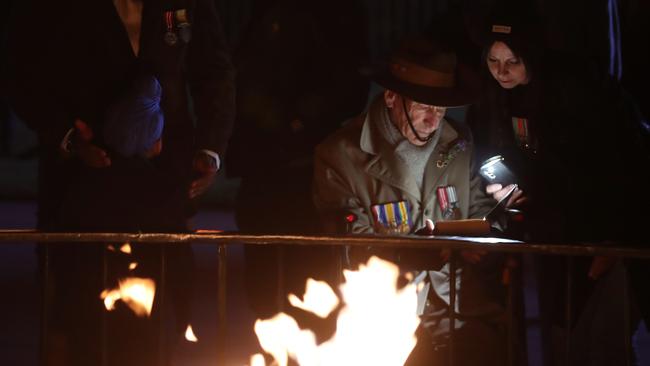 Veterans wore their war medals with pride. Picture: NCA NewsWire/David Crosling