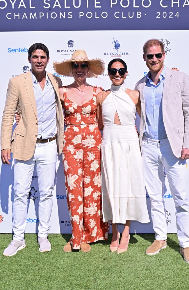 Meghan and Harry were all smiles at the event. Picture: Jason Koerner/Getty Images for Sentebale