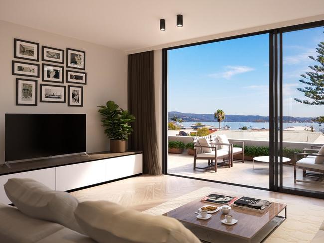 The apartments overlook the stunning Brisbane Waters.
