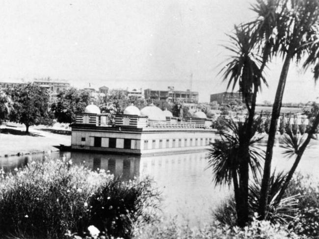 DANCE ADRIFT: Floating Palais de Danse on the Torrens Lake at Elder Park. <b>Picture: </b>History Trust of South Australia<b/>