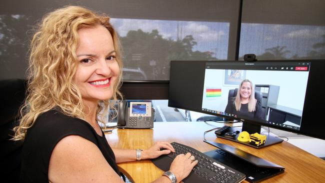 Hastings Deering engineering and customer support executive manager Jo Best shares her skills and knowledge with Mackay-based continuous improvement project manager Melissa Jorgensen. Picture: Contributed