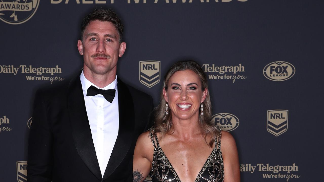 Wayne and Sam Bremner at last month’s Dally M Awards. Picture: Jason McCawley/Getty Images