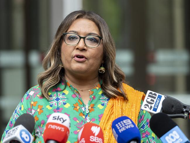 SYDNEY, AUSTRALIA -  NewsWirePhotos - Friday, 1 November 2024:Mehreen Faruqi pictured exiting  Federal Court.Justice Stewart delivered judgment in the matter of Mehreen Faruqi V Pauline Hanson in favour of Mehreen Faruqi.Picture: NewsWire / Monique Harmer