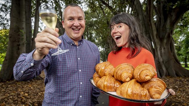 Kate Reid from Lune Croissant and Nathan Toleman from Hazel/Dessous. Picture: Jake Nowakowski.