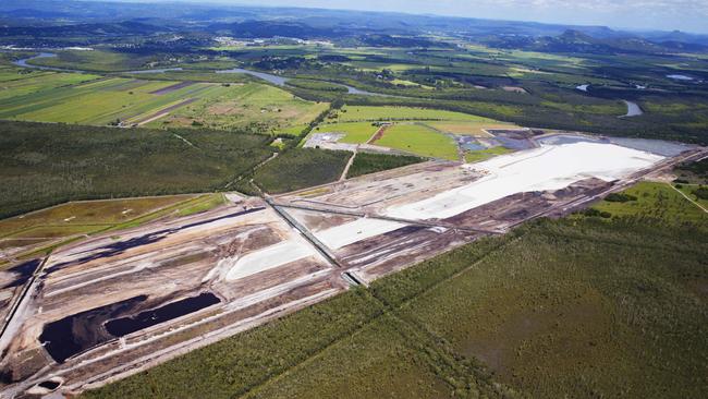 Aerial view over construction of the East -West Runway at the Sunshine Coast Airport. Photo Lachie Millard