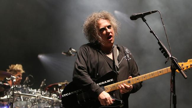 The Cure frontman Robert Smith at Rod Laver Arena. Picture: Yuri Kouzmin