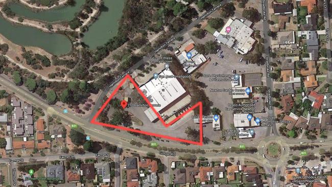 The operators of the X Convenience petrol station chain have bought the former Transport Department depot - circled in red - on the corner of Hamilton Tce and Gorge Rd, Newton, for $2.8 million. Picture: Google Maps