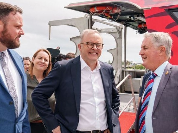 Prime Minister Anthony Albanese in Mackay in Queensland on Monday. Picture: Instagram