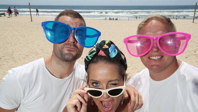 Dan Anstey, Bianca Dye and Ben Hannant host the Sea FM breakfast show. Picture Glenn Hampson