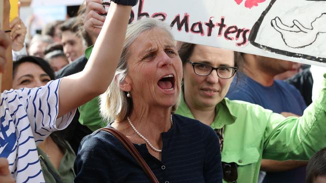 The anti-abortion rally in Hyde Park attracted thousands of people. Picture: David Swift