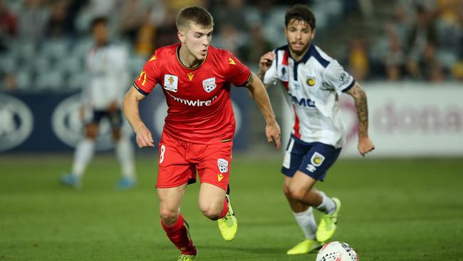 SA-born young gun Riley McGree scored the winner to fire Adelaide United to a third-straight FFA Cup final. Picture: Ashley Feder/Getty Images