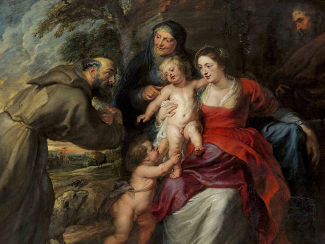 Peter Paul Rubens Flemish, Siegen 1577-1640 Antwerp The Holy Family with Saints Francis and Anne and the Infant Saint John the Baptist early or mid-1630s Oil on canvas 176.5 x 209.6 cm Gift of James Henry Smith, 1902 2.24 rubens' holy family. Picture: Juan Trujillo