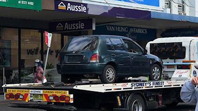 A serial parking pest in Cabramatta has finally had his car towed by fed-up police. Picture: Cabramatta (Facebook)