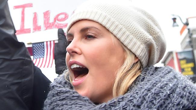 Charlize Theron at Women's March in Utah. Picture: Michael Loccisano/Getty Images