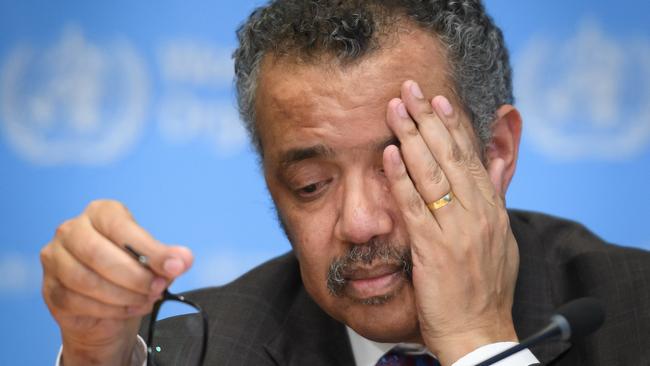 WHO Director-General Dr Tedros Adhanom Ghebreyesus. Picture: AFP