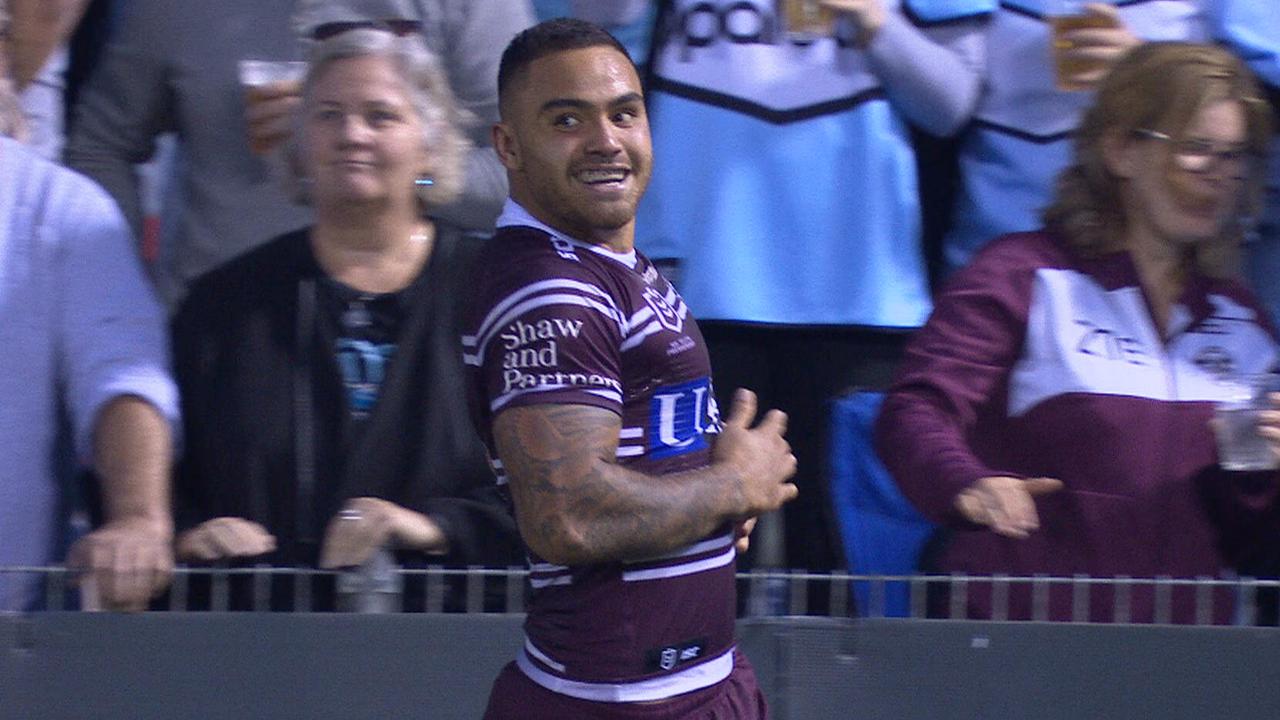 Dylan Walker scored in his first game back for Manly.