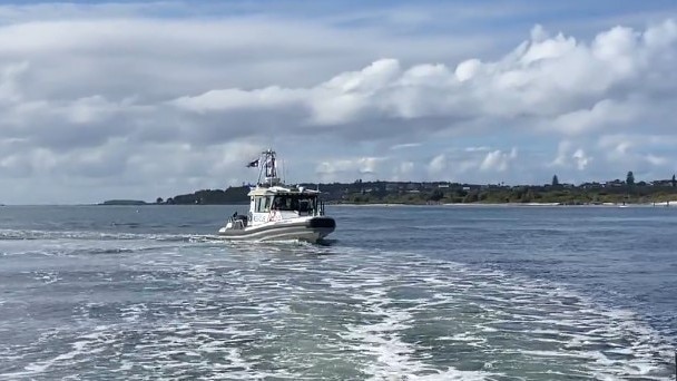 Marine Rescue NSW taking part in an extensive search for Luke Smith. Picture: Supplied