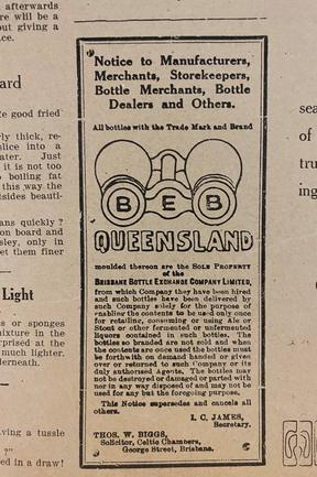 Binoculars. Gold Coast Bulletin advertising, 1930,