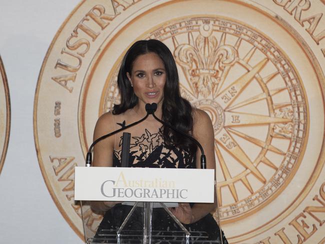 The duchess gave a speech at the Australian Geographic Society Gala Awards event. Picture: AP