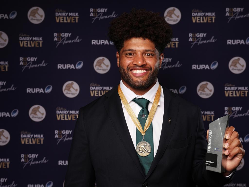 Rob Valetini with his John Eales Medal. Picture: Matt King/Getty Images