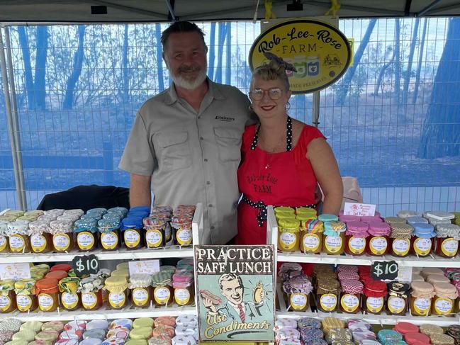 Sandra and Steven Johnson of Rob-Lee-Rose Farm at the Fraser Coast Flavours Festival at Seafront Oval on September 1, 2023.